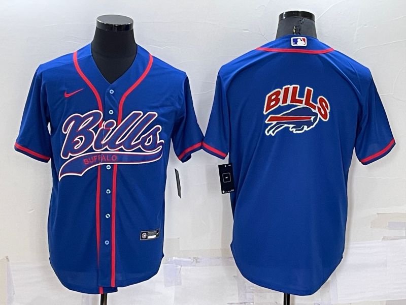 Men Buffalo Bills Blank Blue 2022 Nike Co branded NFL Jersey1